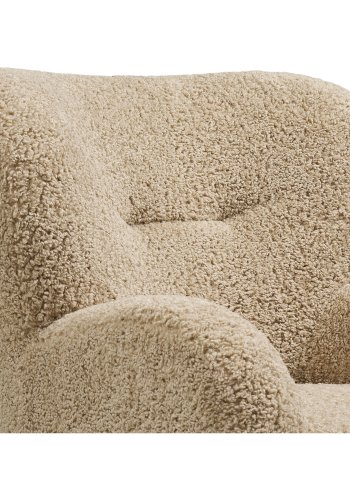 HOUSE NORDIC Lunaro f�t&ouml;lj, med armst&ouml;d - ljusbrun polyester och brunt tr&auml;