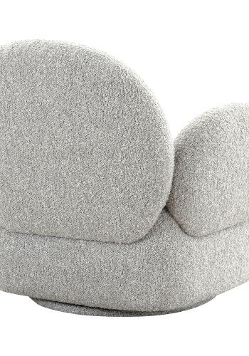 HOUSE NORDIC Loungestol med svingfunksjon, bouclé, lys gr, HN1253