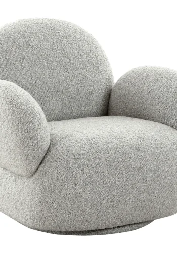 HOUSE NORDIC Loungestol med svingfunksjon, bouclé, lys gr, HN1253