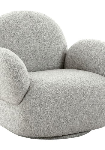 HOUSE NORDIC Loungestol med svingfunksjon, bouclé, lys gr, HN1253