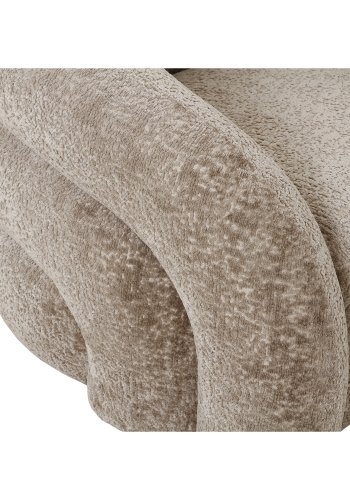 HOUSE NORDIC Valleta svingstol, med armlener - naturlig polyester