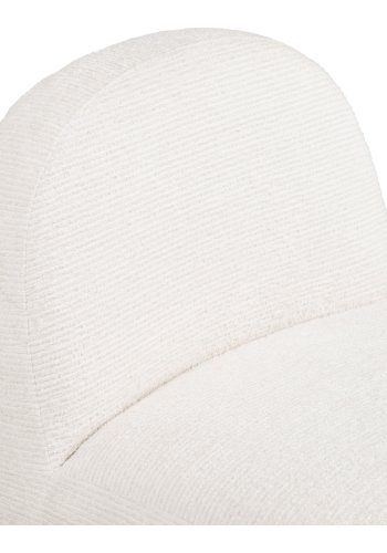 HOUSE NORDIC Milo snurrstol - benvit polyester och metall