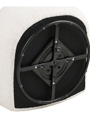 HOUSE NORDIC Milo snurrstol - benvit polyester och metall