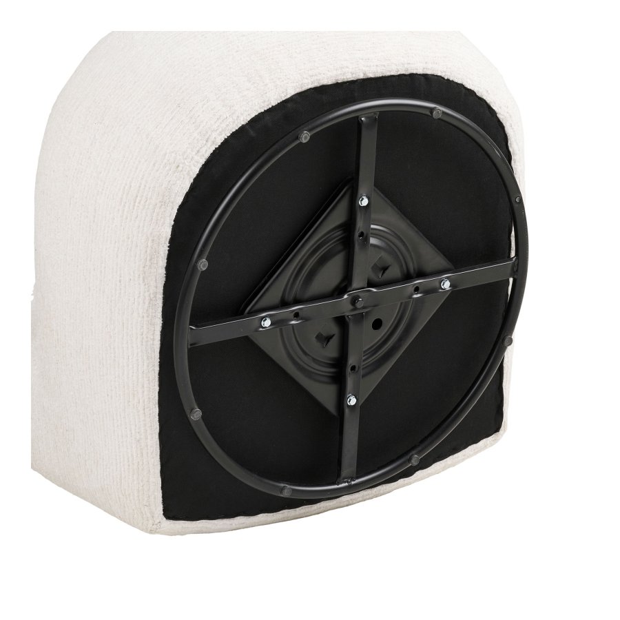 HOUSE NORDIC Milo snurrstol - benvit polyester och metall