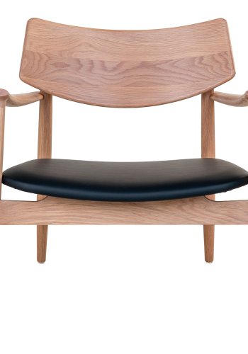 HOUSE NORDIC Loungestol, eik/PU-sete, natur/svart