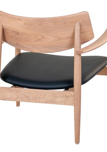 HOUSE NORDIC Loungestol, eik/PU-sete, natur/svart