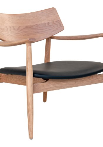 HOUSE NORDIC Loungestol, eik/PU-sete, natur/svart