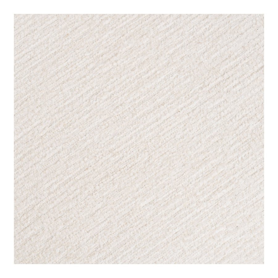 HOUSE NORDIC Milo snurrf�t&ouml;lj och fotpall - benvit polyester och metall (set om 2)