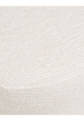 HOUSE NORDIC Milo snurrf�t&ouml;lj och fotpall - benvit polyester och metall (set om 2)