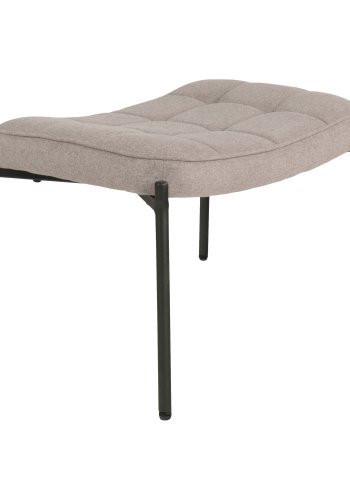 HOUSE NORDIC Glasgow loungef�t&ouml;lj och fotpall - sten, polyester och st�l (set om 2)