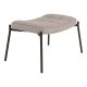 HOUSE NORDIC Glasgow loungef�t&ouml;lj och fotpall - sten, polyester och st�l (set om 2)