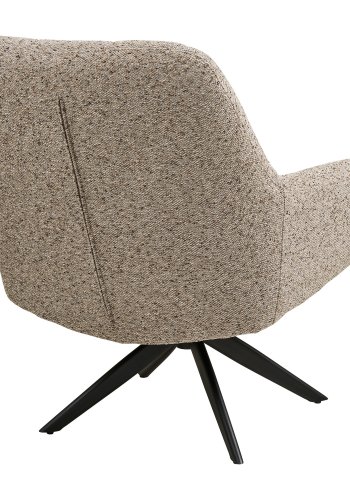 HOUSE NORDIC Grandola snurrstol, med armst&ouml;d - gr� polyester och svart st�l