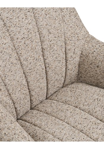 HOUSE NORDIC Grandola snurrstol, med armst&ouml;d - gr� polyester och svart st�l