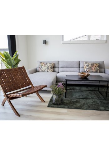 HOUSE NORDIC Perugia foldestol - brun lder og teaktr