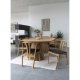 HOUSE NORDIC Spisestuestol, eik med PU-sete, natur/sort