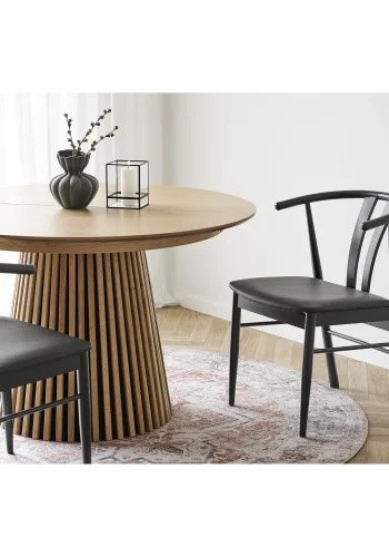 HOUSE NORDIC Artenara spisestol - Spisestol, bk med PU-sete, svart, HN1219