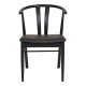 HOUSE NORDIC Artenara spisestol - Spisestol, bk med PU-sete, svart, HN1219