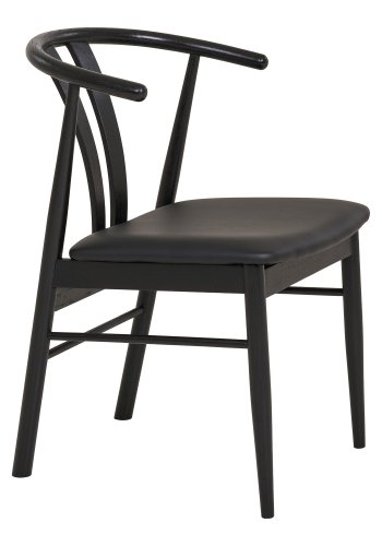 HOUSE NORDIC Artenara spisestol - Spisestol, bk med PU-sete, svart, HN1219