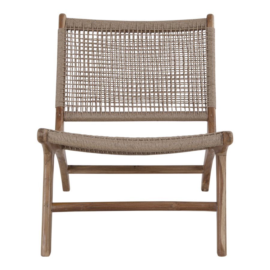 HOUSE NORDIC Derby lenestol - naturlig polyrattan og teak