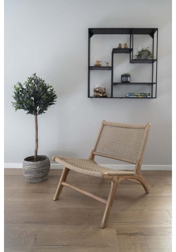 HOUSE NORDIC Derby lenestol - naturlig polyrattan og teak