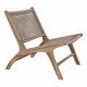 HOUSE NORDIC Derby lenestol - naturlig polyrattan og teak