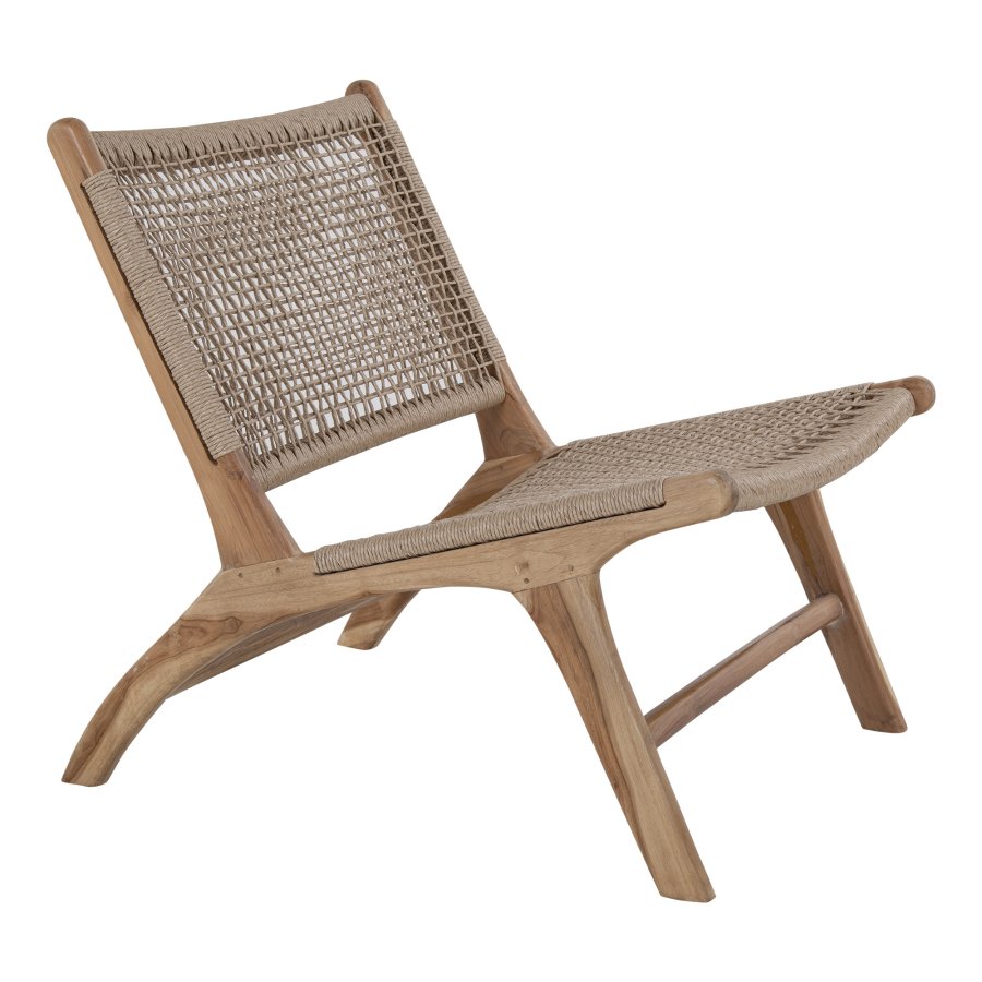 HOUSE NORDIC Derby lenestol - naturlig polyrattan og teak