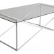 RGE Cross Couchtisch - Glas/Silberglas/Metall, rechteckig (120x65)