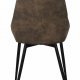 ROWICO Sierra spisebordsstol - brunt stof/sort metalstel 