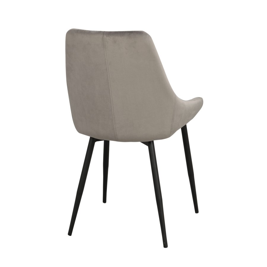 ROWICO Sierra spisestol - gr polyester og sort metall 