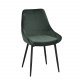 ROWICO Sierra spisestol - grnn polyester og sort metall