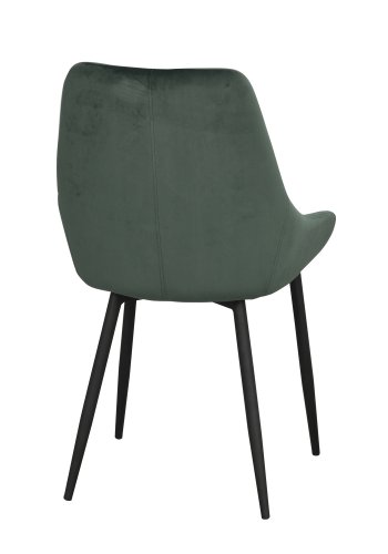 ROWICO Sierra spisestol - grnn polyester og sort metall