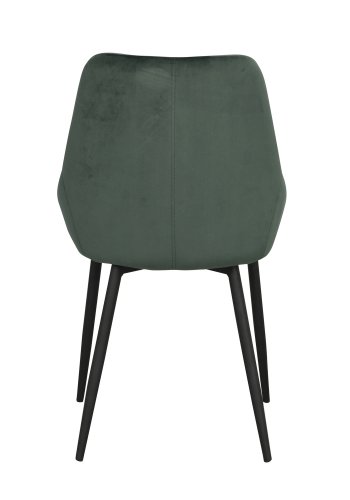 ROWICO Sierra spisestol - grnn polyester og sort metall