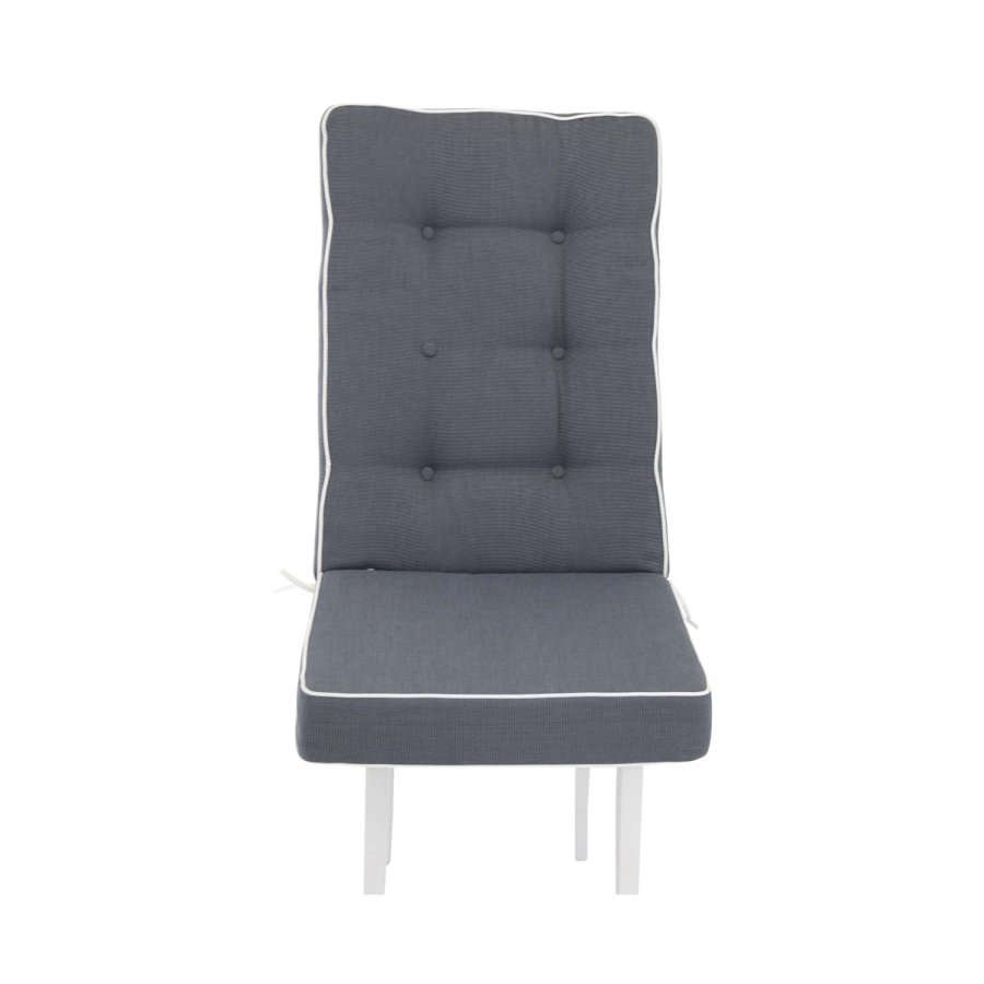 VENTURE DESIGN Fura Kissen mit hoher Rückenlehne und röhrenförmigem Rand – graues Polyester