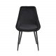 ROWICO Sierra spisestuestol - svart polyester og sort metall