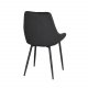 ROWICO Sierra spisestuestol - svart polyester og sort metall