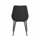 ROWICO Sierra spisestuestol - svart polyester og sort metall