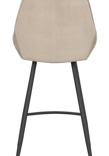 ROWICO Sierra barkrakk, med ryggsttte og fotsttte - beige flyel og svart metall