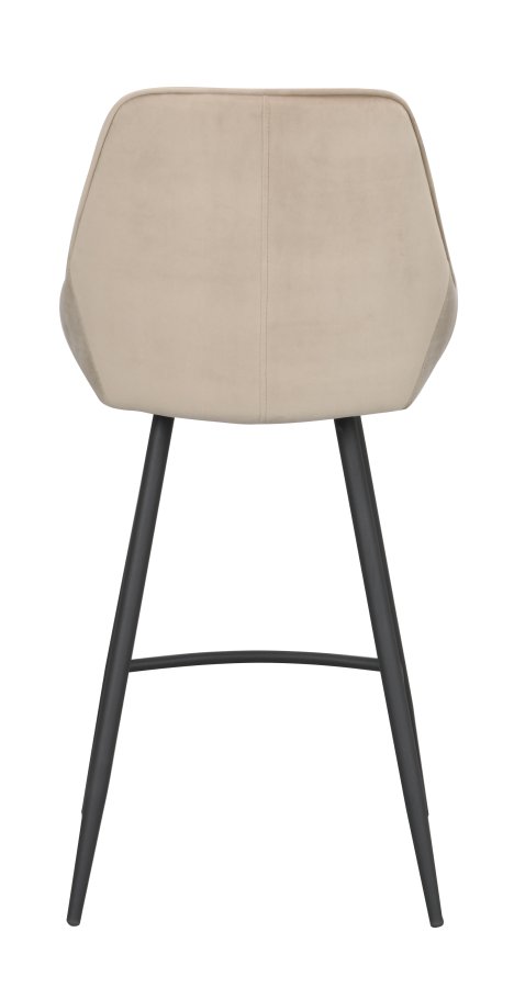 ROWICO Sierra barkrakk, med ryggsttte og fotsttte - beige flyel og svart metall