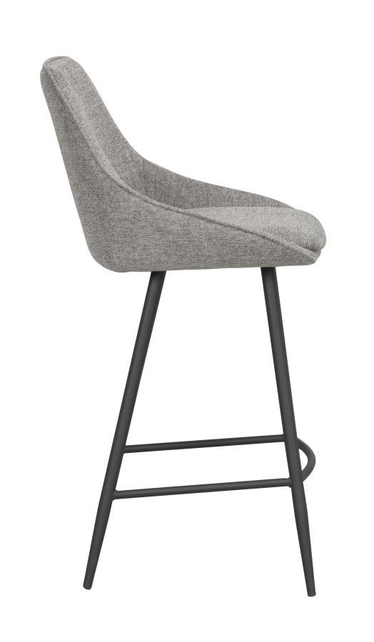 ROWICO Sierra barkrakk, med ryggsttte og fotsttte - gr polyester og sort metall