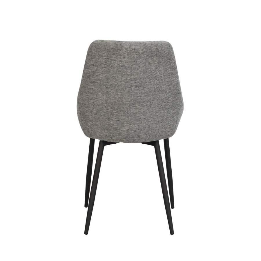 ROWICO Sierra spisebordstol - gr polyester og svart metall