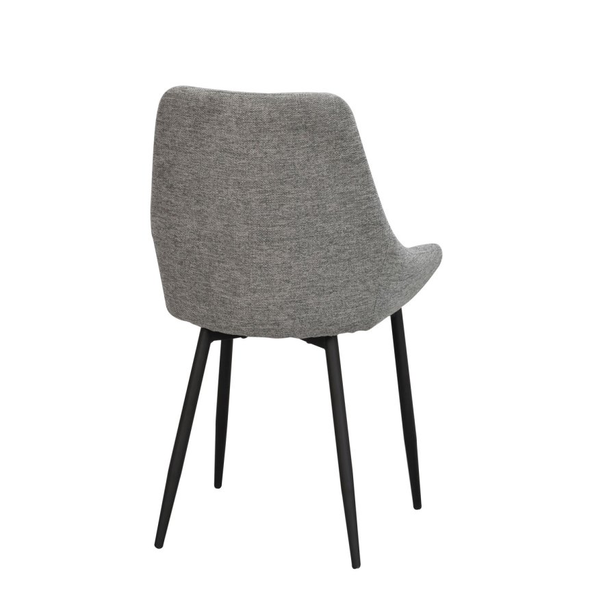 ROWICO Sierra spisebordstol - gr polyester og svart metall