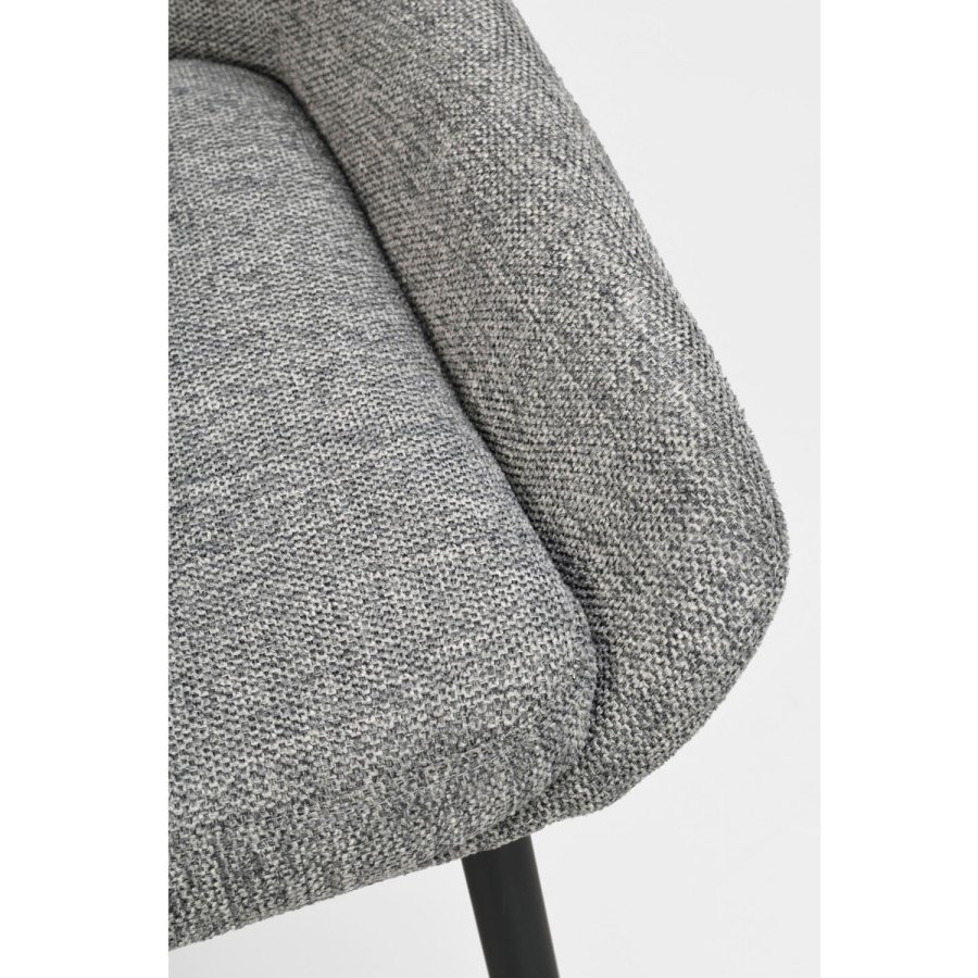 ROWICO Sierra spisebordstol - gr polyester og svart metall