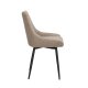 ROWICO Sierra spisebordstol - beige polyester og svart metall