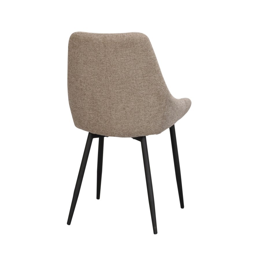 ROWICO Sierra spisebordstol - beige polyester og svart metall