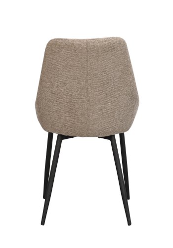 ROWICO Sierra spisebordstol - beige polyester og svart metall