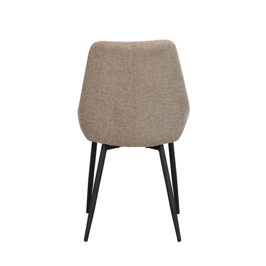 ROWICO Sierra spisebordstol - beige polyester og svart metall