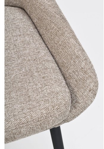 ROWICO Sierra spisebordstol - beige polyester og svart metall