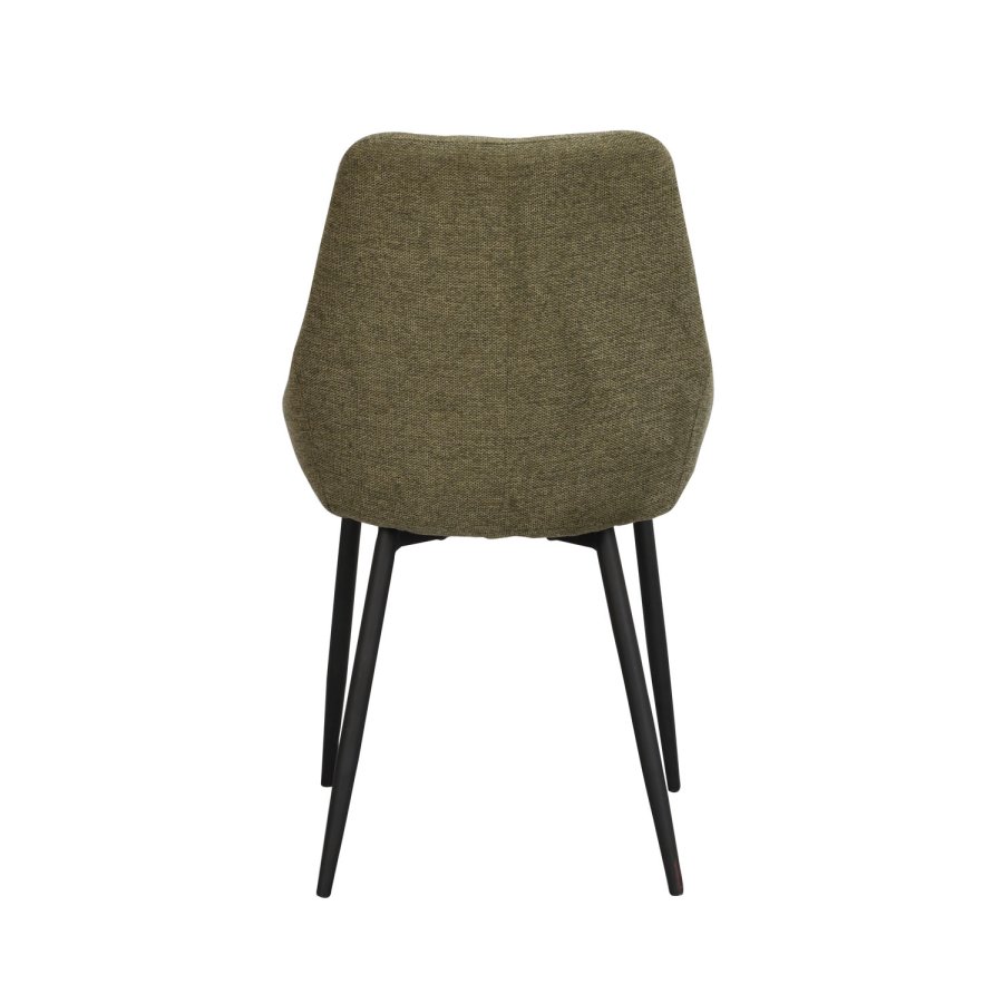 ROWICO Sierra spisebordstol - grnn polyester og svart metall