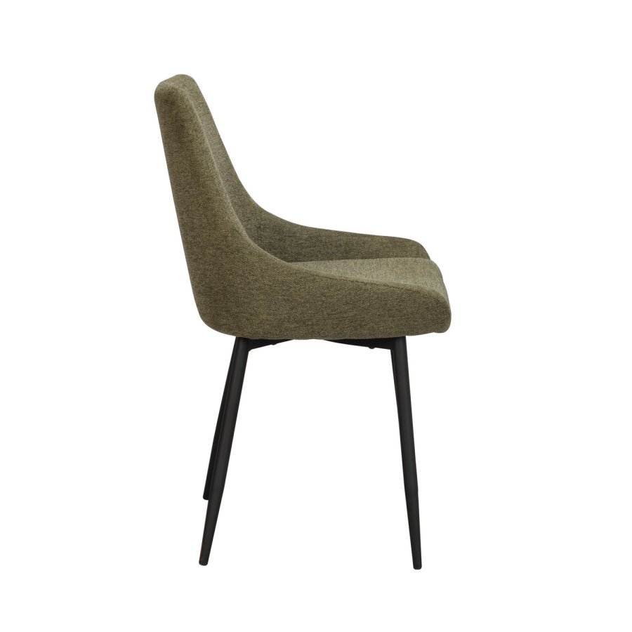 ROWICO Sierra spisebordstol - grnn polyester og svart metall