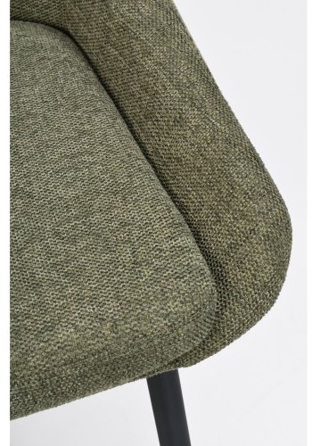 ROWICO Sierra spisebordstol - grnn polyester og svart metall